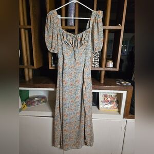 Petal + Pup Gelasius Puff Sleeve Maxi Dress Size 2 NWOT